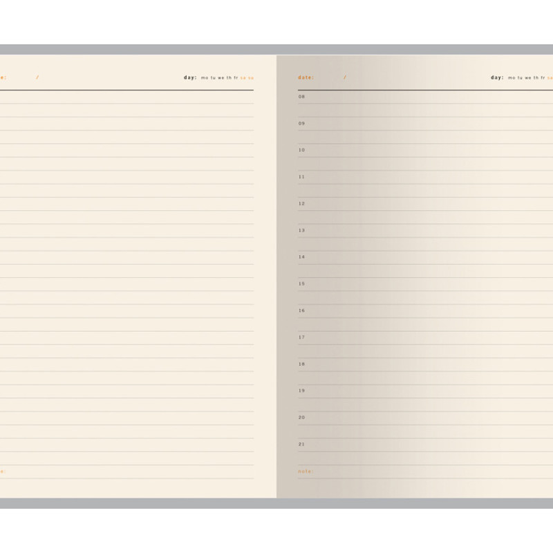 Ежедневник недатированный А5 "Boston", темно-синий (желтый обрез)