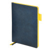 Ежедневник недатированный А5 "Boston", темно-синий (желтый обрез)