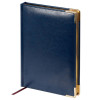 Ежедневник недатированный А5 "Sidney Nebraska", синий (золотой обрез, золотые уголки)