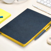 Ежедневник недатированный А5 "Boston", темно-синий (желтый обрез)