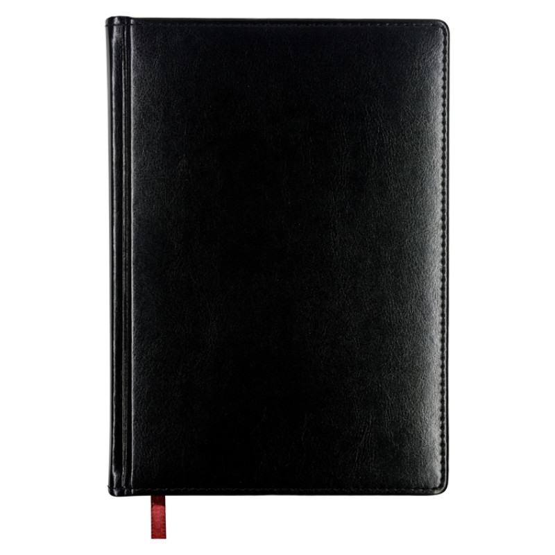 Ежедневник недатированный А5 "Sidney Nebraska", черный (белый обрез)