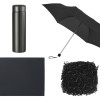 Подарочный набор с зонтом и термосом, черный