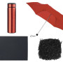 Подарочный набор с зонтом и термосом, красный