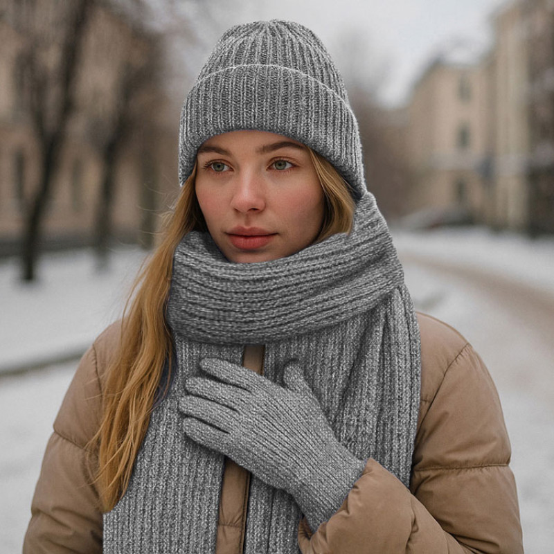 Подарочный набор  «Nordend», серый меланж