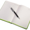Бизнес блокнот "Bossy" с ручкой, черный и зеленое яблоко