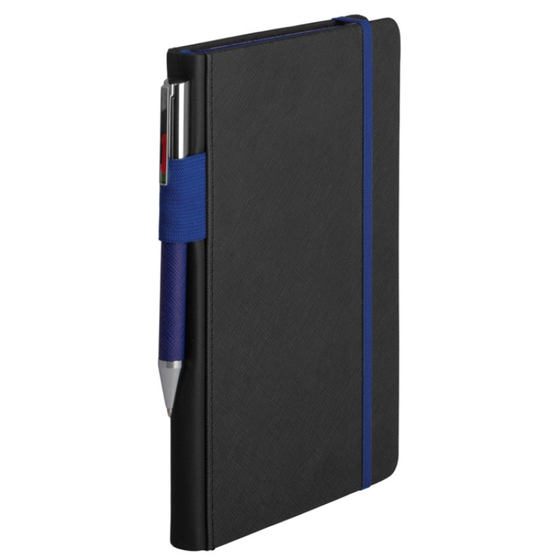 Бизнес блокнот "Bossy" с ручкой, черный и синий