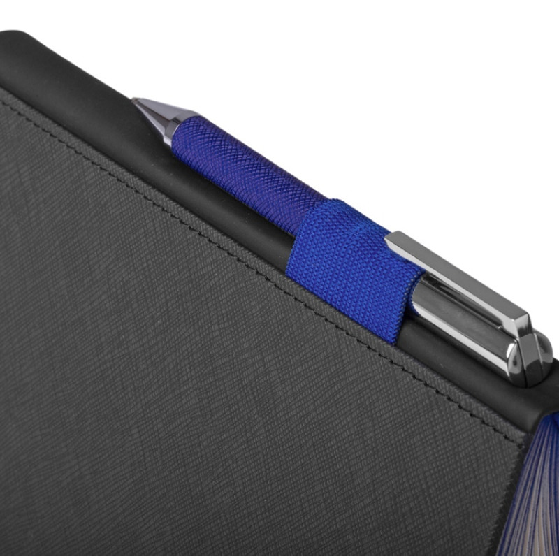 Бизнес блокнот "Bossy" с ручкой, черный и синий