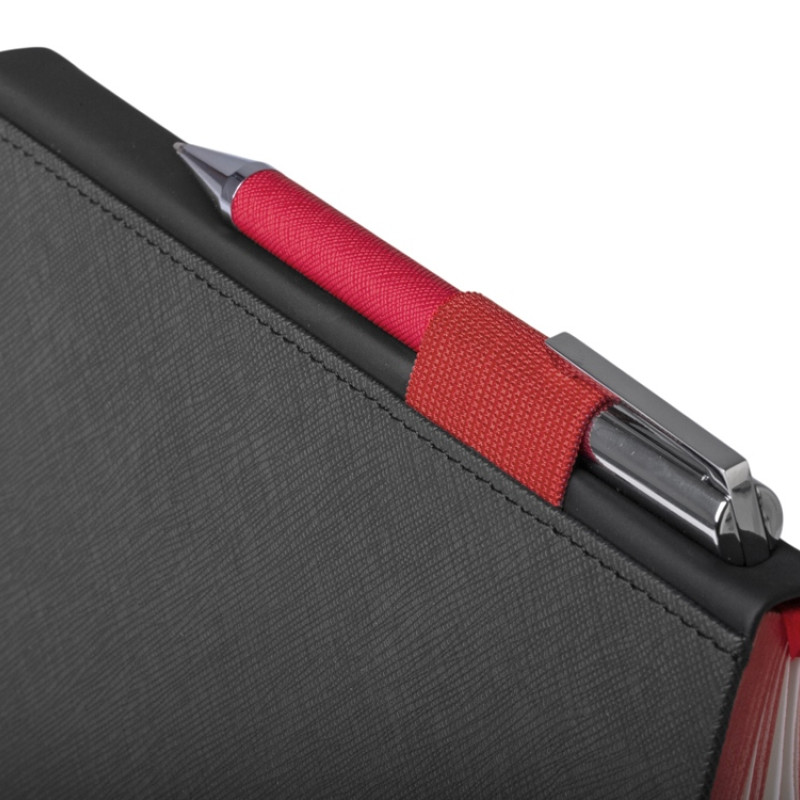 Бизнес блокнот "Bossy" с ручкой, черный и красный