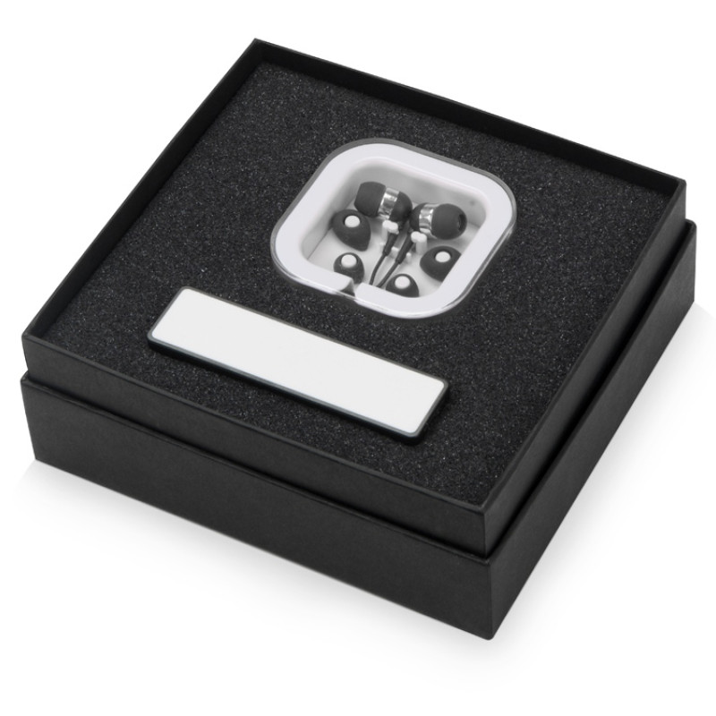 Подарочный набор Non-stop music с наушниками и зарядным устройством, черный