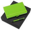 Подарочный набор Vision Pro soft-touch с ручкой и блокнотом А5, зеленое яблоко