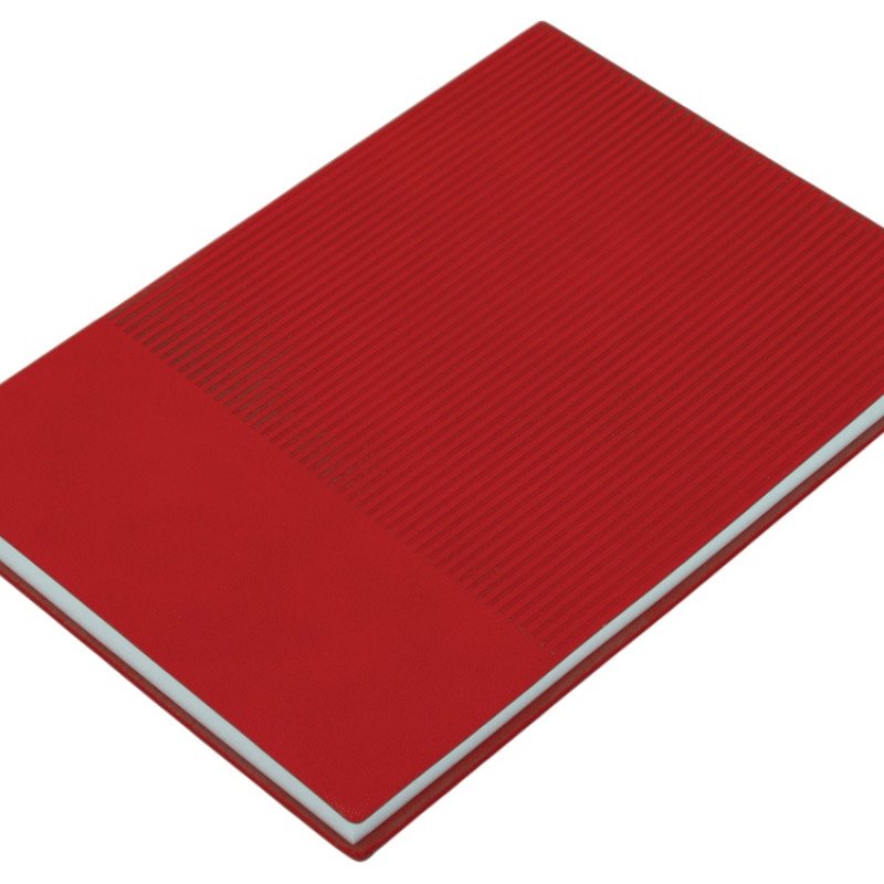 Набор блокнот в гибкой обложке А5 и металлическая шариковая ручка "Nabokov", красный