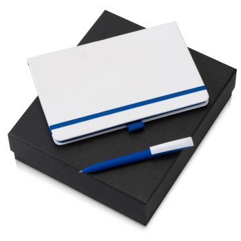 Подарочный набор «Jacque» 2.0. с ручкой и блокнотом, синий