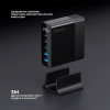 Зарядная станция 3xUSB Type-C, 2xUSB, PD, QC, 140Вт, черный, Deppa