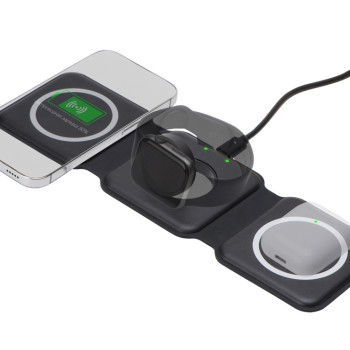 Беспроводное зарядное устройство 3-в-1 «Road», 15 Вт, черный