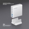 Зарядная станция 4xUSB Type-C, 2xUSB, PD, QC, 160Вт, белый, Deppa