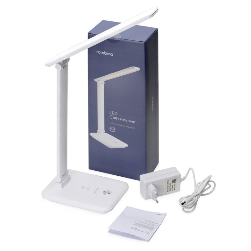 Настольная лампа Rombica LED FAROS, белый (квадратное основание)