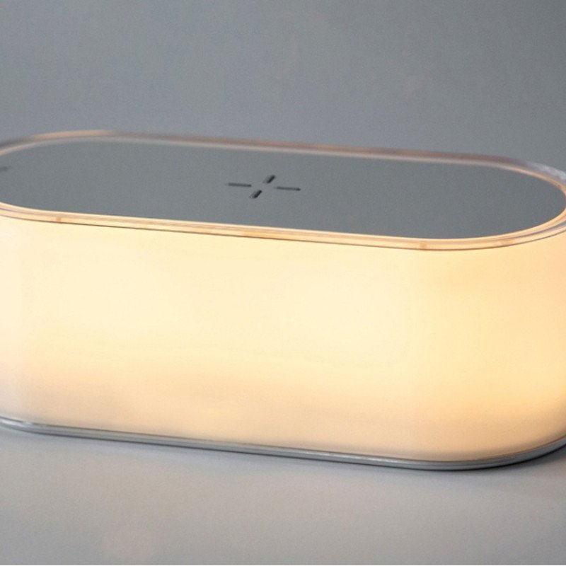 Ночник с беспроводной зарядкой и RGB подсветкой "Miracle", 15 Вт, белый