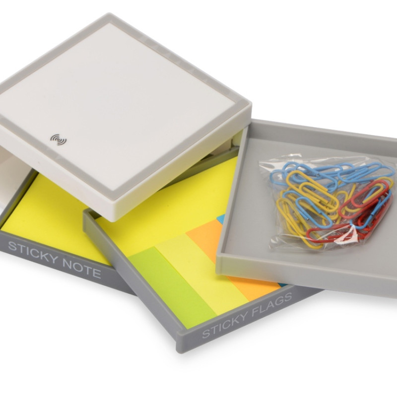 Настольный органайзер с функцией беспроводной зарядки, белый