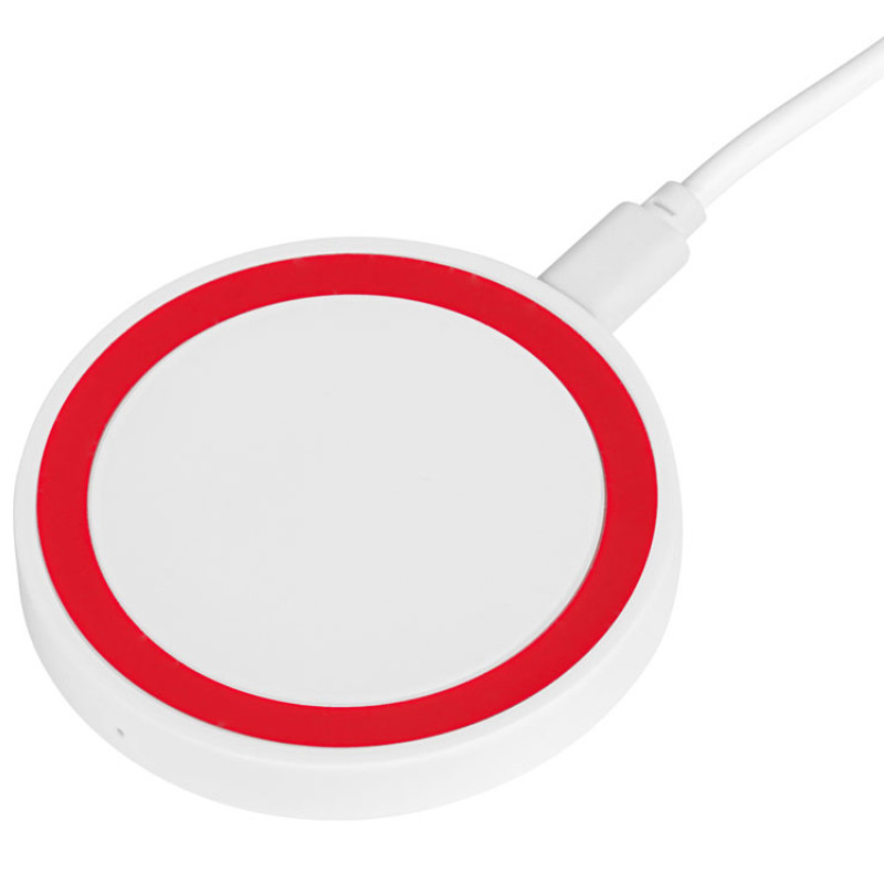 Беспроводное зарядное устройство «Dot», 5 Вт, белый/красный