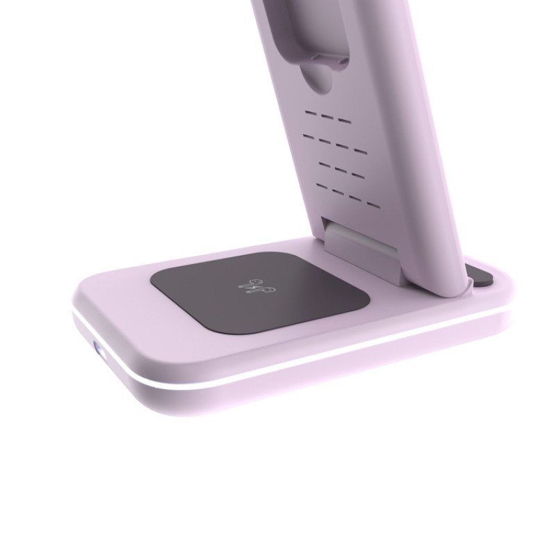 Беспроводное зарядное устройство 3-в-1 CANYON WS-304 (CNS-WCS304B), 15W, розовый