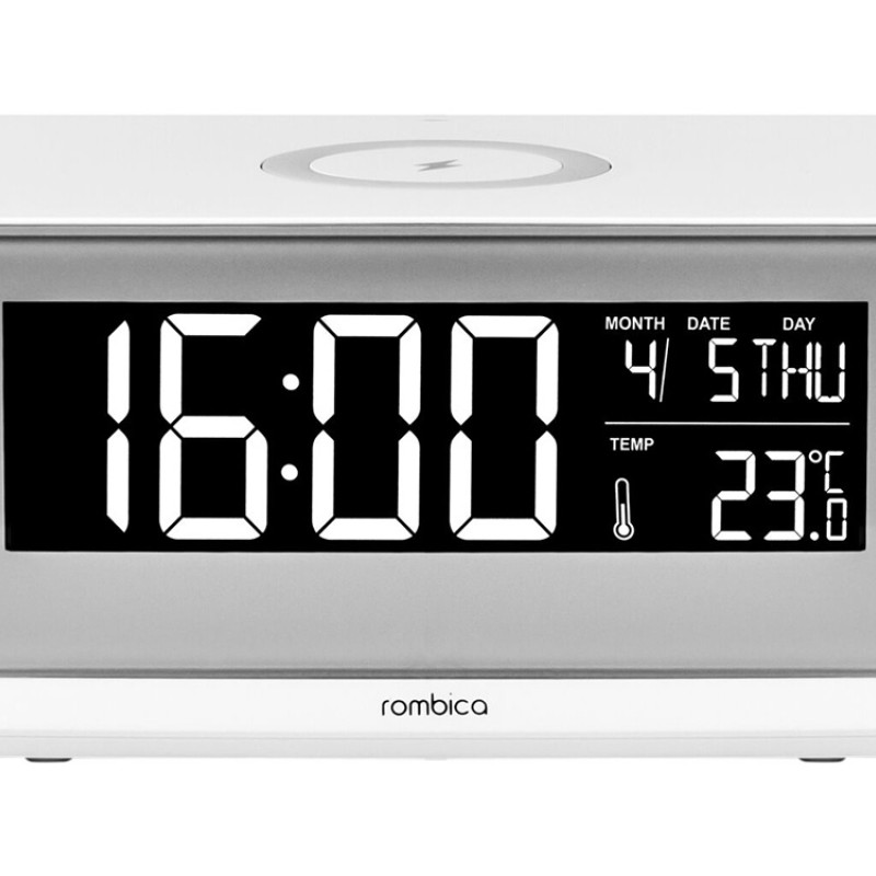 Часы с беспроводным зарядным устройством Rombica Timebox 2, белый (Р)