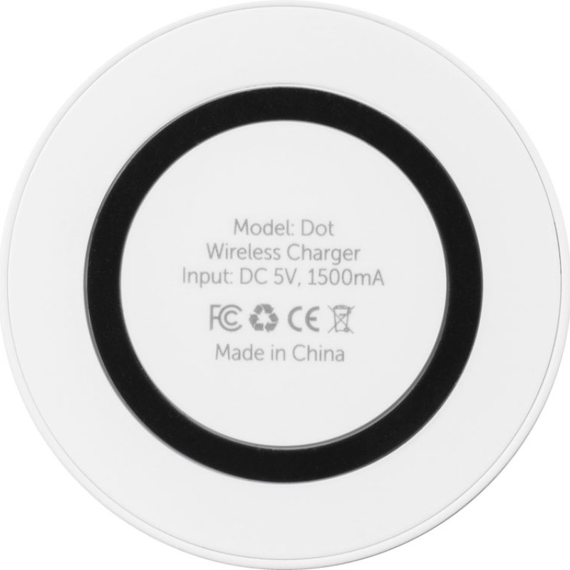 Беспроводное зарядное устройство «Dot», 5 Вт, белый/черный