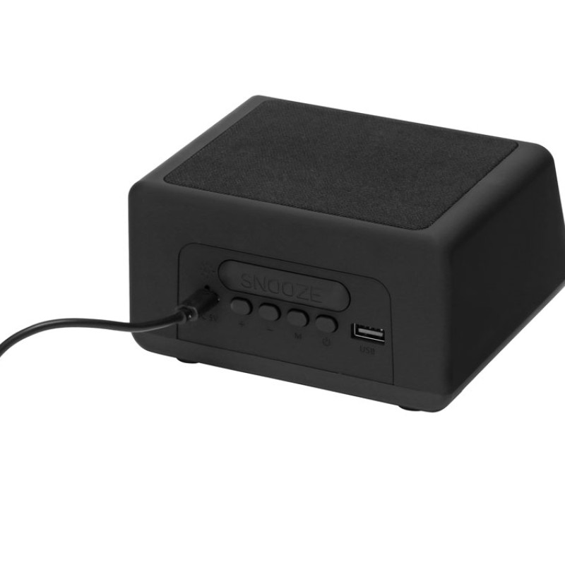 Беспроводная колонка с часами и функцией беспроводной зарядки «Sentry», черный (P)