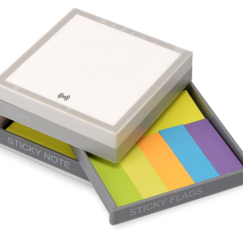 Настольный органайзер с функцией беспроводной зарядки, белый