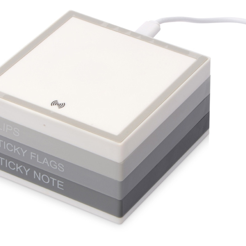 Настольный органайзер с функцией беспроводной зарядки, белый