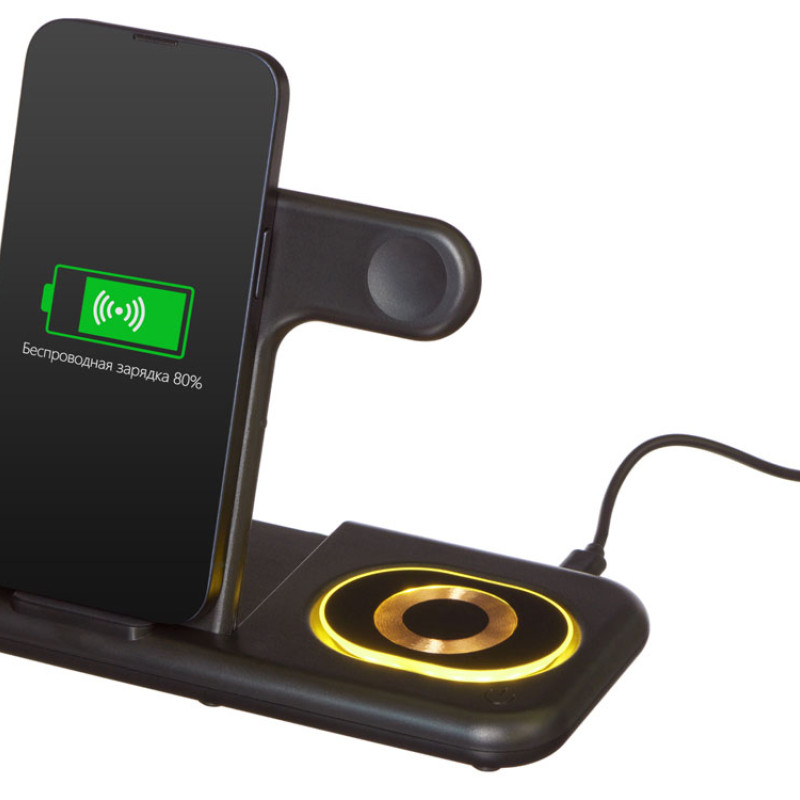 Беспроводная зарядная станция 3-в-1 «MajestIQ», 15 Вт