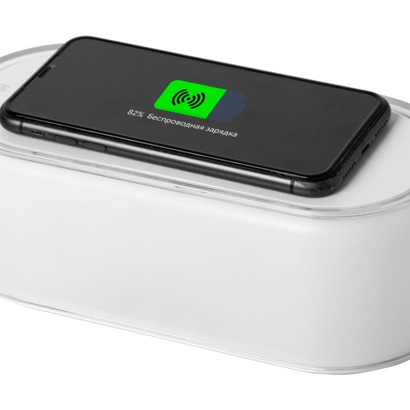 Ночник с беспроводной зарядкой и RGB подсветкой "Miracle", 15 Вт, белый