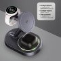 Беспроводная зарядная станция 3 в 1 MagSafe QI2 NEO Galaxy, черная, Deppa