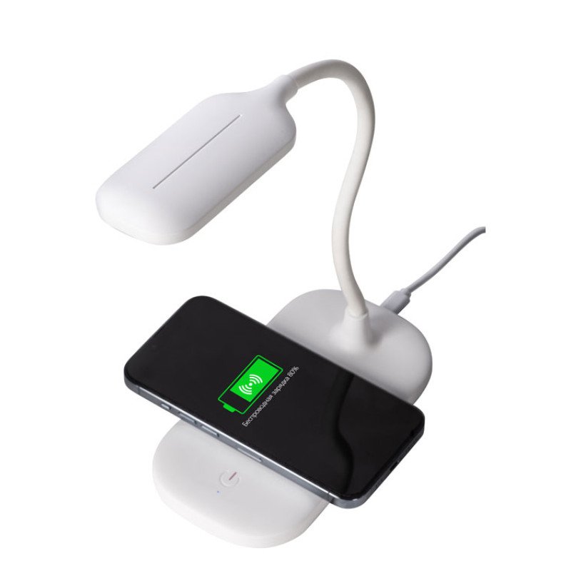 Настольный светильник с беспроводной зарядкой "Nimble", 10 Вт