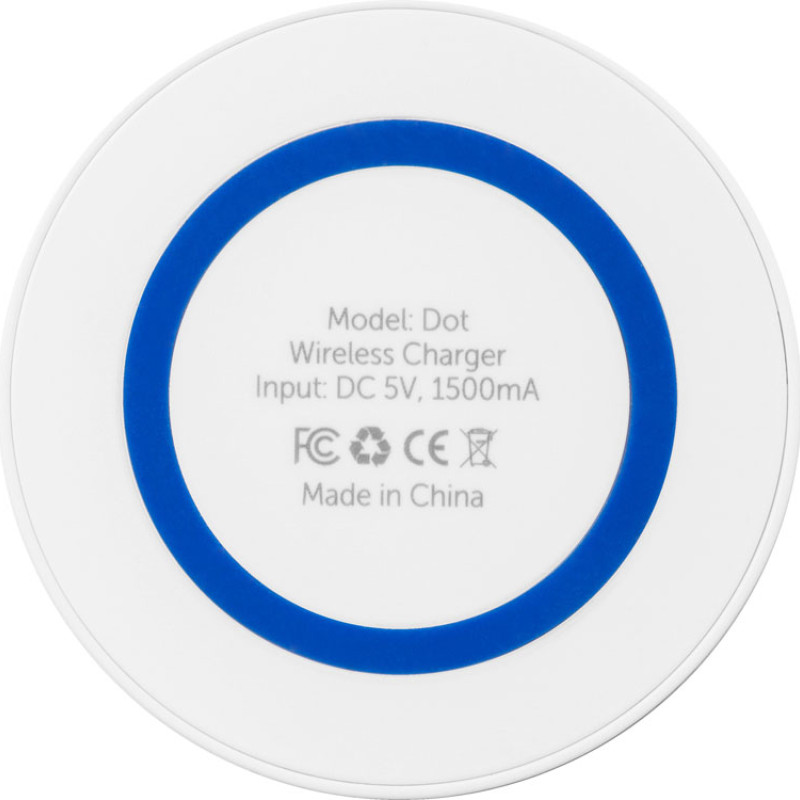 Беспроводное зарядное устройство «Dot», 5 Вт, белый/синий