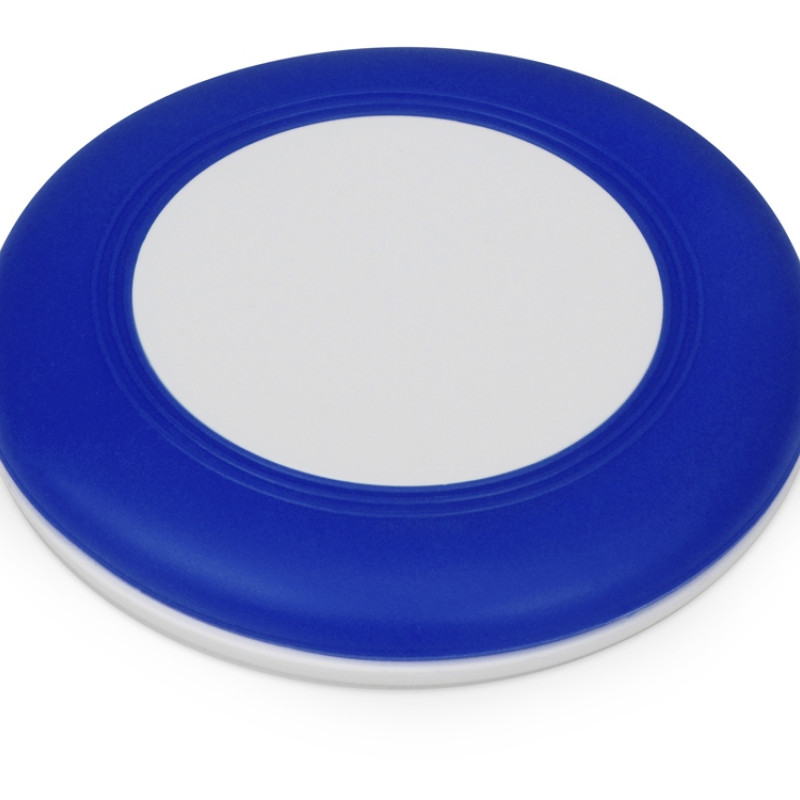 Беспроводное зарядное устройство со встроенным кабелем 2-в-1 "Disc", синий