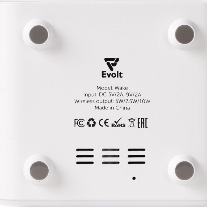 Настольные часы с функцией беспроводной зарядки "Wake", 10 Вт