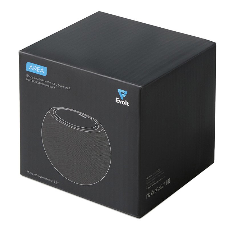 Портативная колонка с беспроводной зарядкой «Ареа», 5 Вт