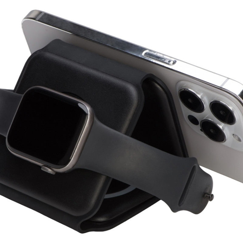 Беспроводное зарядное устройство 3-в-1 «Road», 15 Вт, черный