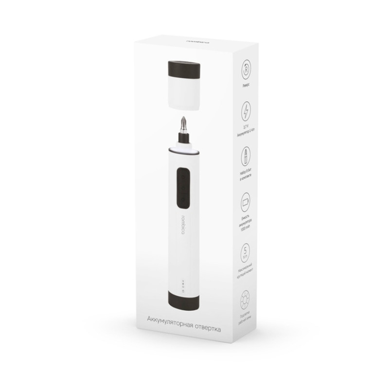 Отвертка аккумуляторная Rombica MyKit S1 White