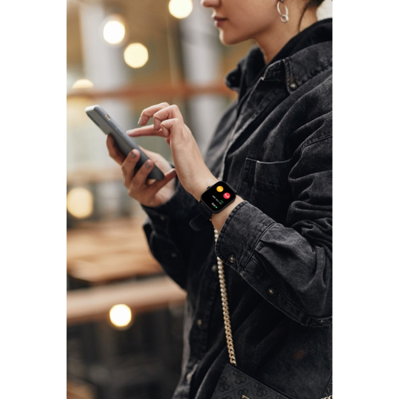 Умные часы CANYON Barberry SW-79, IP 67, BT 5.1, сенсорный дисплей 1.7, черный (Р)