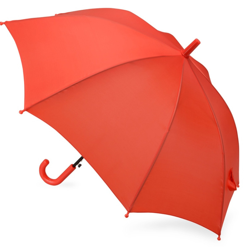 Зонт-трость "Edison", полуавтомат, детский, красный