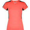 Футболка "Suzuka" женская, неоновый коралловый/черный