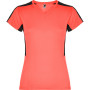 Футболка "Suzuka" женская, неоновый коралловый/черный