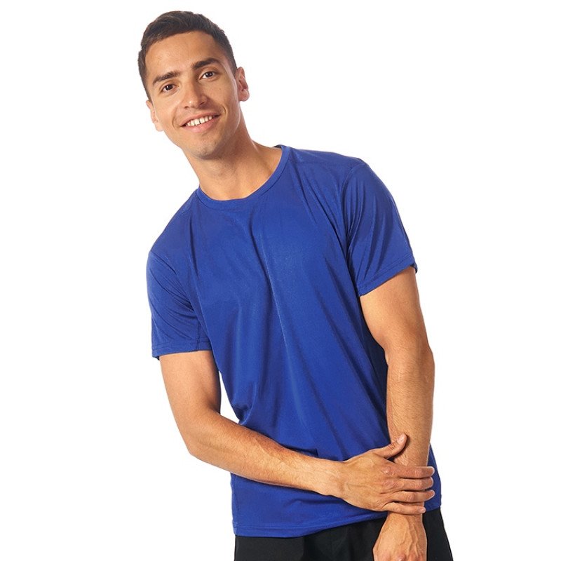 Мужская спортивная футболка Turin из комбинируемых материалов, классический синий