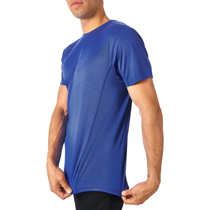 Мужская спортивная футболка Turin из комбинируемых материалов, классический синий