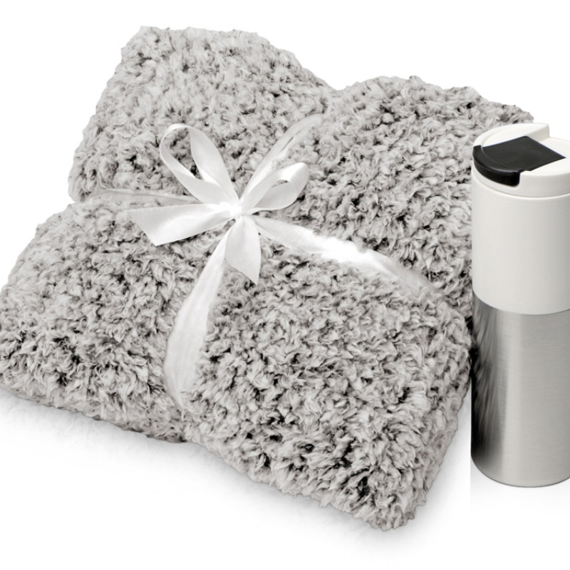 Подарочный набор с пледом и термокружкой "Хюгге"