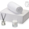 Подарочный набор White light 2.0 с пледом, диффузором, насыпной свечой