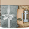 Подарочный набор Tea time с пледом, серый