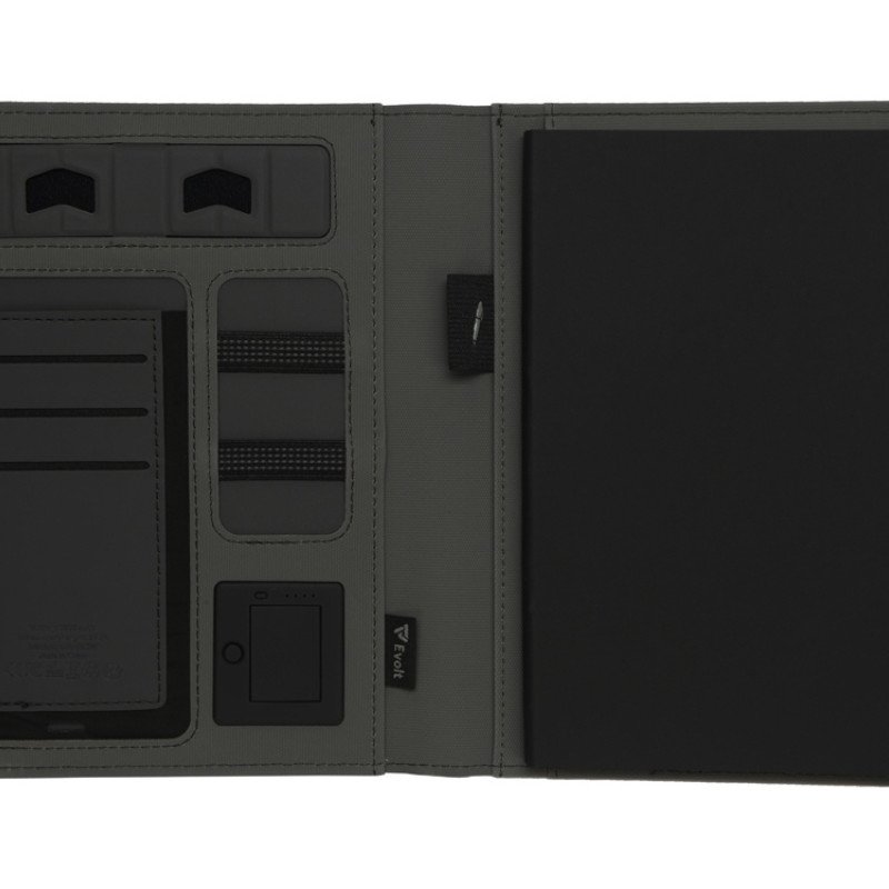 Органайзер с беспроводной зарядкой 5000 mAh "Powernote", темно-серый