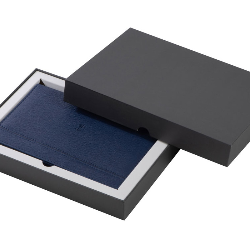 Органайзер с функцией беспроводной зарядки "Manner", 5000 mah, темно-синий